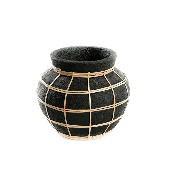 Vase en terre cuite - Noir Naturel - S