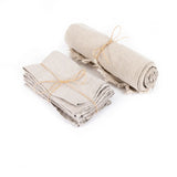 Serviette de table en Lin - Beige - Ensemble de 4