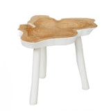 La table d'appoint - tabourets - Naturel Blanc