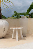 La table d'appoint - tabourets - Naturel Blanc