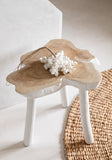 La table d'appoint - tabourets - Naturel Blanc