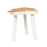 La table d'appoint - tabourets - Naturel Blanc