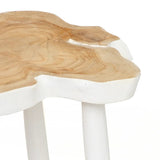 La table d'appoint - tabourets - Naturel Blanc