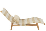 Chaise longue - Transat - Bois de Teck - Tissé