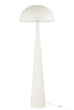 Lampe sur pied champignon en métal blanc mat grande