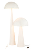 Lampe sur pied champignon en métal blanc mat grande