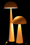 Lampe sur pied champignon en métal blanc mat grande